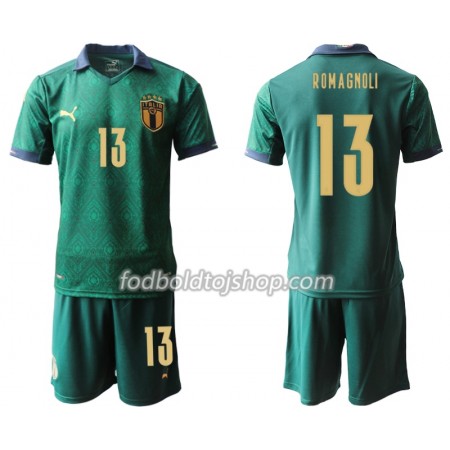 Italien Alessio Romagnoli 13 Børn 3. Fodboldsæt Euro 2020 S/S (+ Korte bukser)